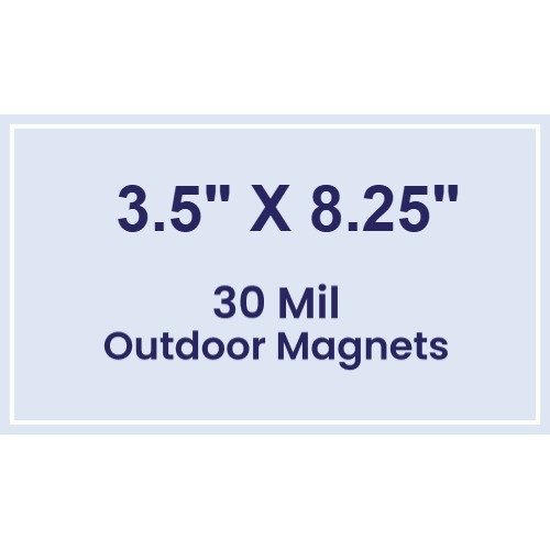 Magnet - 3.5x8.25 Square Corners - 30 Mil - Outdoor Safe