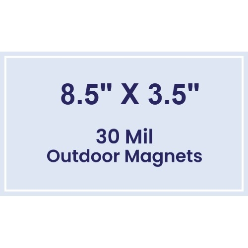 Magnet - 8.5x3.5 Square Corners - 30 Mil - Outdoor Safe
