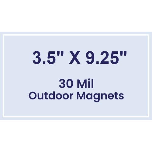 Magnet - 3.5x9.25 Square Corners - 30 Mil - Outdoor Safe