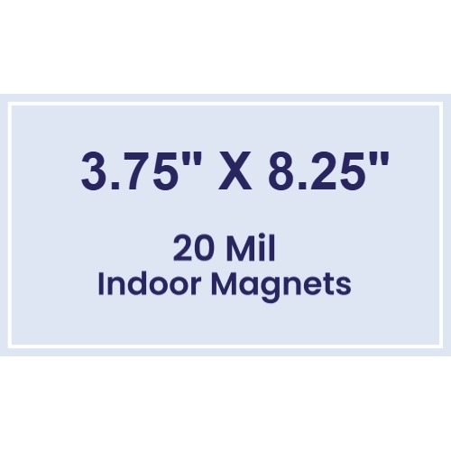 Magnet - 3.75 x 8.25 Square Corners - 20 mil