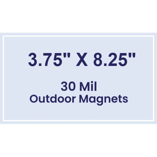 Magnet - 3.75 x 8.25 Square Corners - 30 Mil - Outdoor Safe