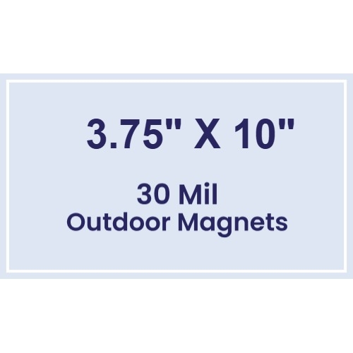 Magnet - 3.75x10 Square Corners - 30 Mil - Outdoor Safe
