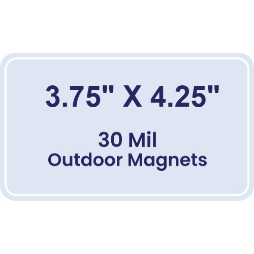 Magnet - 3.75x4.25 Round Corners - 30 Mil - Outdoor Safe