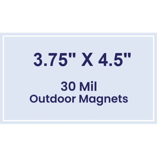 Magnet - 3.75x4.5 Square Corners - 30 Mil - Outdoor Safe