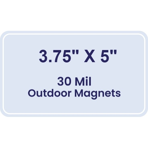 Magnet - 3.75x5 Round Corners - 30 Mil - Outdoor Safe