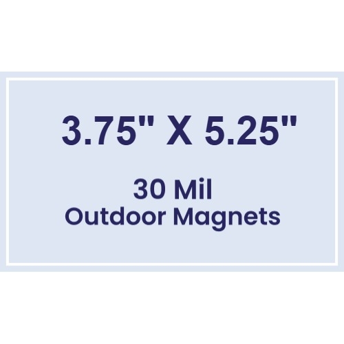Magnet - 3.75x5.25 Square Corners - 30 Mil - Outdoor Safe