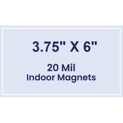 Magnet - 3.75x6 Square Corners - 20 mil