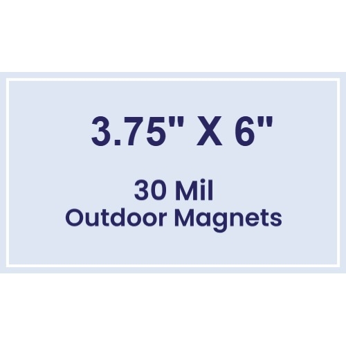 Magnet - 3.75x6 Square Corners - 30 Mil - Outdoor Safe
