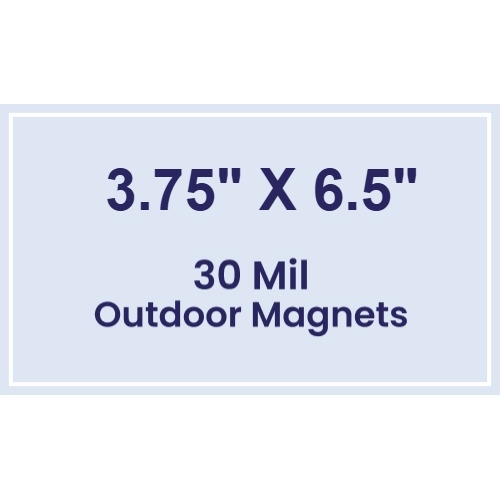 Magnet - 3.75x6.5 Square Corners - 30 Mil - Outdoor Safe