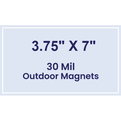 Magnet - 3.75x7 Square Corners - 30 Mil - Outdoor Safe