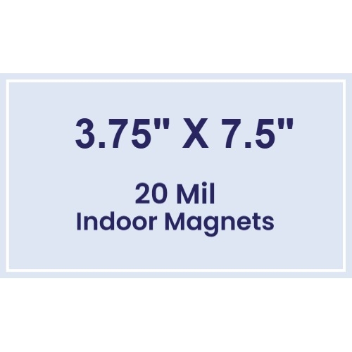 Magnet - 3.75x7.5 Square Corners - 20 Mil