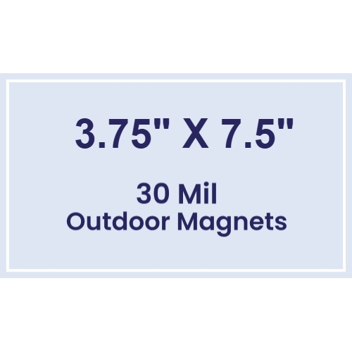 Magnet - 3.75x7.5 Square Corners - 30 Mil - Outdoor Safe