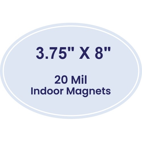 Magnet - 3.75x8 Oval Shape - 20 mil