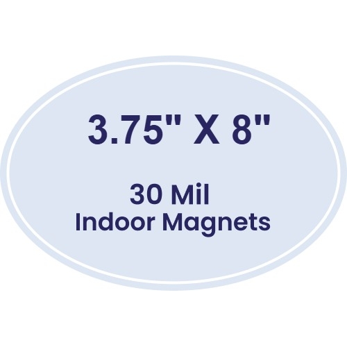 Magnet - 3.75x8 Oval Shape - 30 Mil