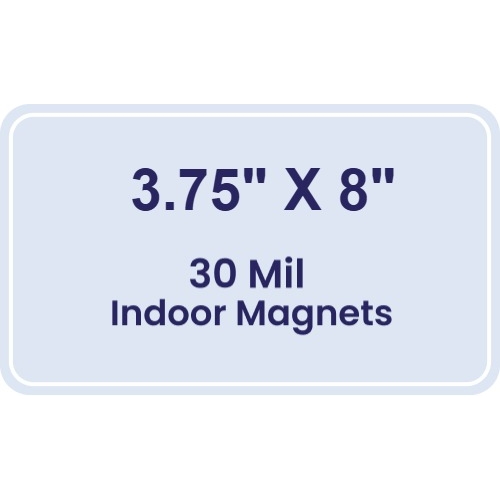 Magnet - 3.75x8 Round Corners - 30 Mil
