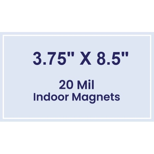 Magnet - 3.75x8.5 Square Corners - 20 mil