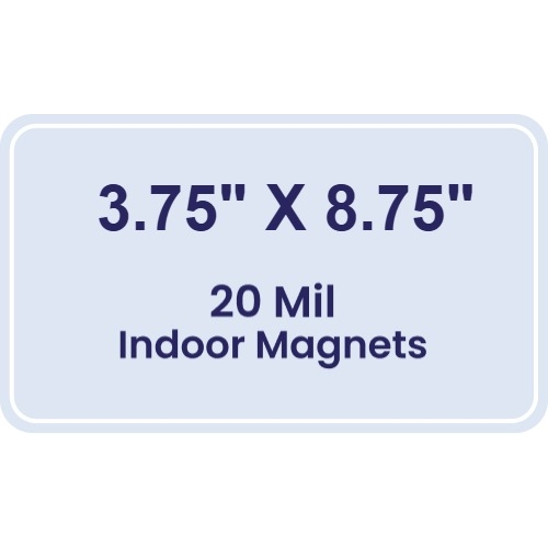 Magnet - 3.75x8.75 Round Corners - 20 mil