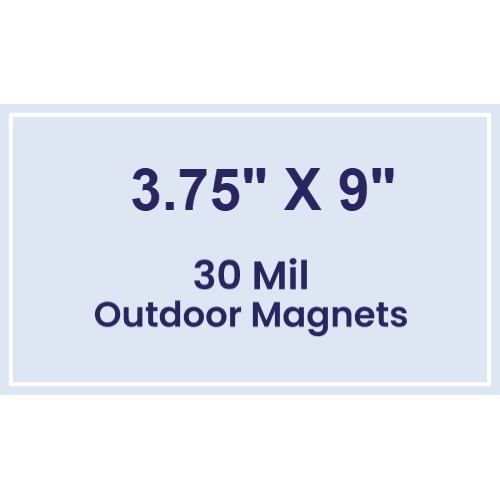 Magnet - 3.75x9 Square Corners - 30 Mil - Outdoor Safe