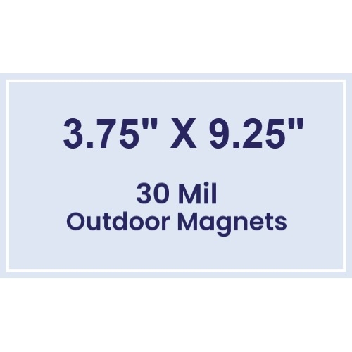 Magnet - 3.75x9.25 Square Corners - 30 Mil - Outdoor Safe