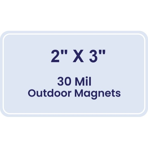 Magnet - 2x3 Round Corners - 30 Mil - Outdoor Safe
