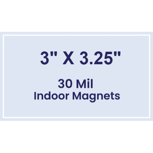 Magnet - 3x3.25 Square Corners - 30 Mil