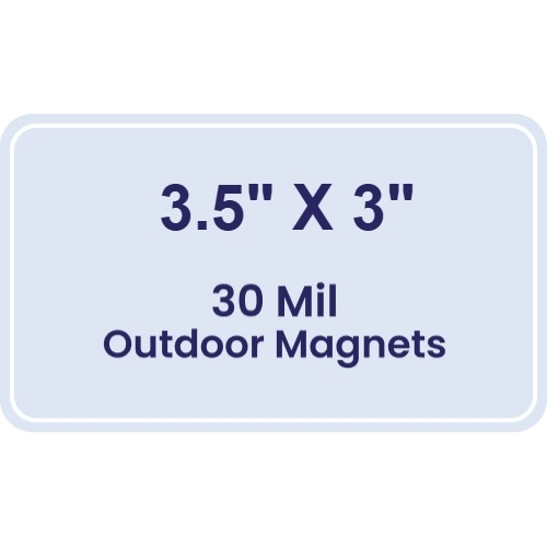 Magnet - 3.5x3 Round Corners - 30 Mil - Outdoor Safe