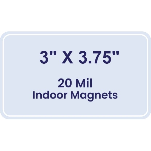 Magnet - 3x3.75 Round Corners - 20 Mil