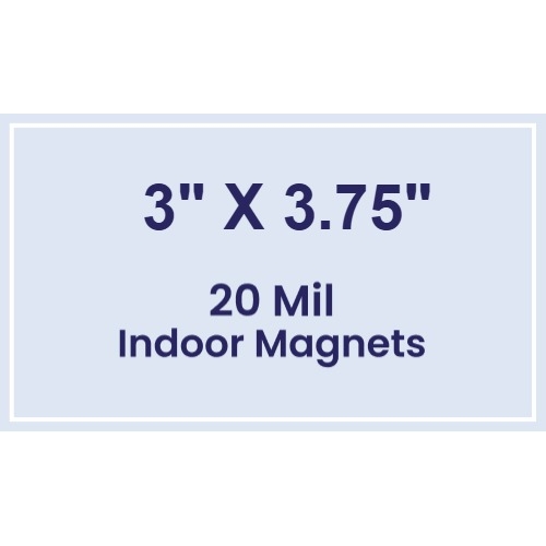 Magnet - 3x3.75 Square Corner - 20 Mil