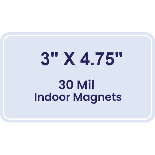 Magnet - 3x4.75 Round Corners - 30 Mil
