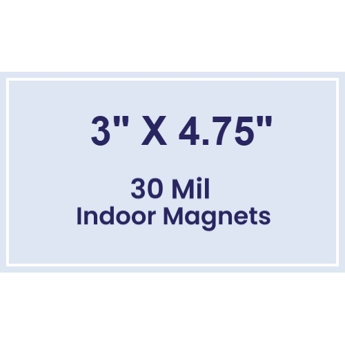 Magnet - 3x4.75 Square Corners - 30 Mil