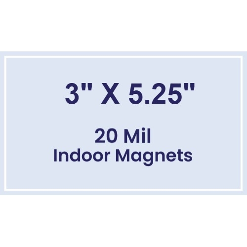 Magnet - 3x5.25 Square Corners - 20 Mil