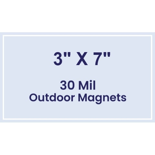 Magnet - 3x7 Square Corners - 30 Mil - Outdoor Safe