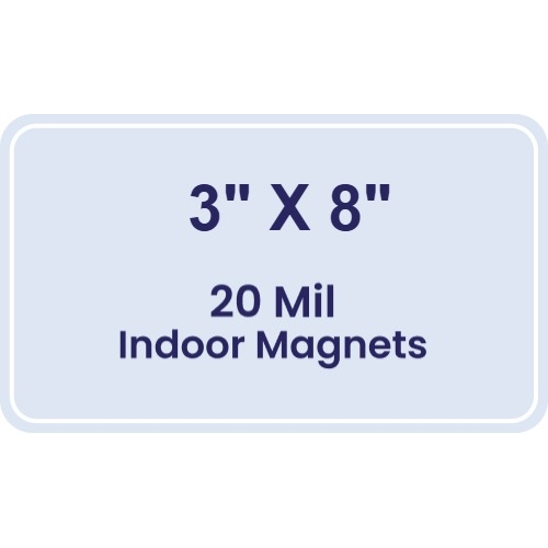 Magnet - 3x8 Round Corners - 20 mil