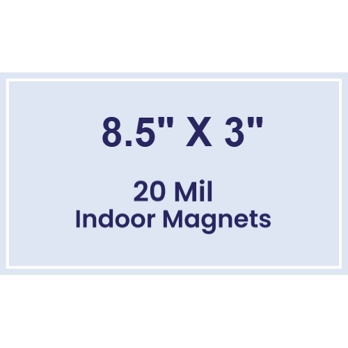 Magnet - 8.5x3 Square Corners - 20 mil