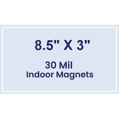 Magnet - 8.5x3 Square Corners - 30 Mil