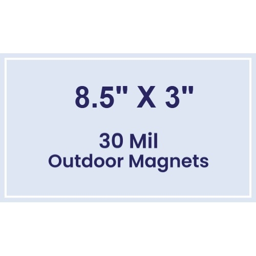 Magnet - 8.5x3 Square Corners - 30 Mil - Outdoor Safe
