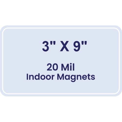 Magnet - 3x9 Round Corners - 20 mil