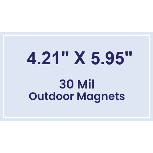 Magnet - 4.21x5.95 Square Corners - 30 Mil - Outdoor Safe
