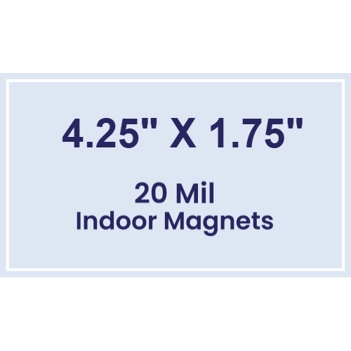 Magnet - 4.25x1.75 Square Corners - 20 Mil