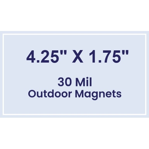 Magnet - 4.25x1.75 Square Corners - 30 Mil - Outdoor Safe