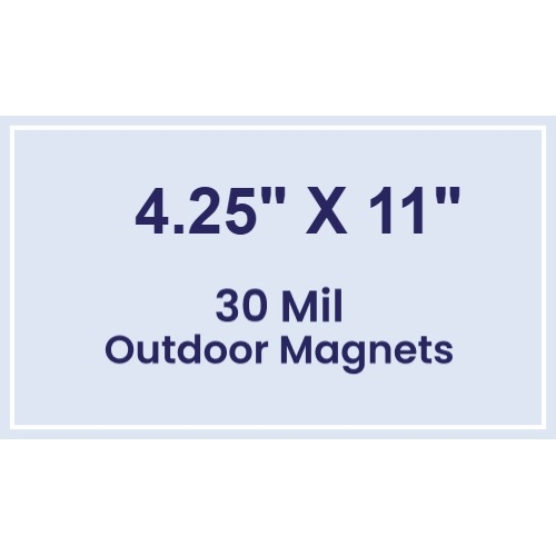 Magnet - 4.25x11 Square Corners - 30 Mil - Outdoor Safe