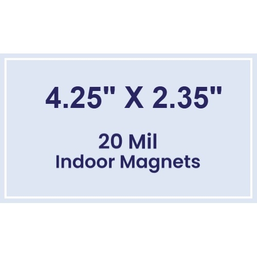 Magnet - 4.25x2.35 Square Corners - 20 Mil