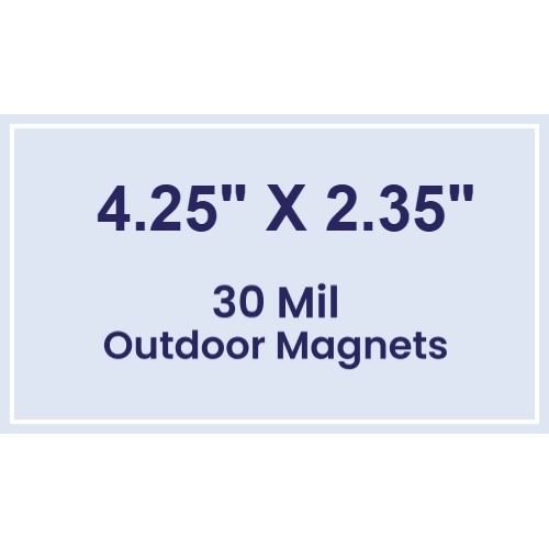 Magnet - 4.25x2.35 Square Corners - 30 Mil - Outdoor Safe