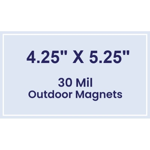 Magnet - 4.25x5.25 Square Corners - 30 Mil - Outdoor Safe