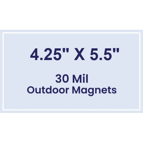 Magnet - 4.25x5.5 Square Corners - 30 Mil - Outdoor Safe