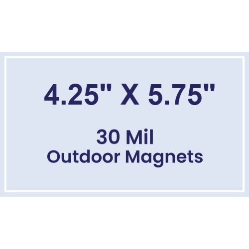Magnet - 4.25x5.75 Square Corners - 30 Mil - Outdoor Safe