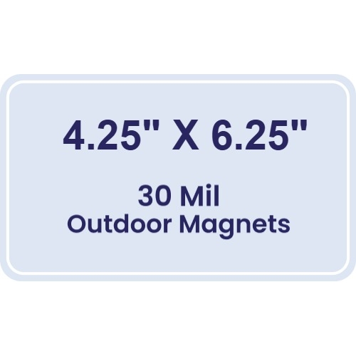 Magnet - 4.25x6.25 Round Corners - 30 Mil - Outdoor Safe