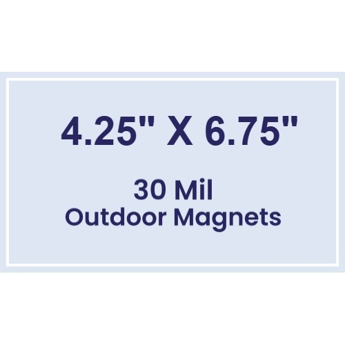 Magnet - 4.25x6.75 Square Corners - 30 Mil - Outdoor Safe