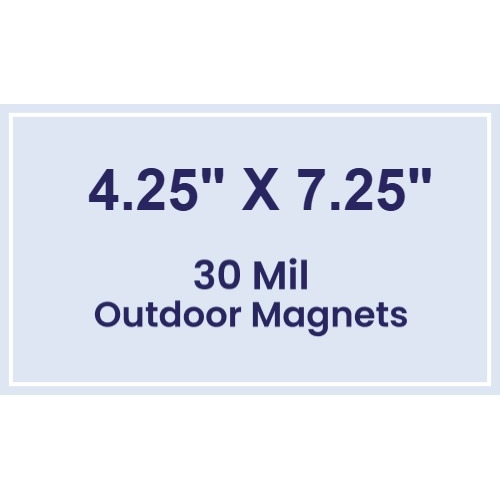 Magnet - 4.25x7.25 Square Corners - 30 Mil - Outdoor Safe
