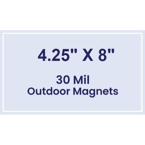 Magnet - 4.25x8 Square Corners - 30 Mil - Outdoor Safe